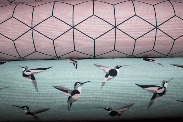 Dekostoff Würfel Leinen Look dusty rose (10 cm)