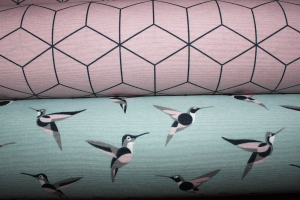 Dekostoff Würfel Leinen Look nachtblau (10 cm)