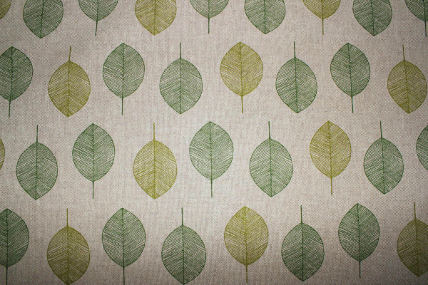 Dekostoff Blätterreigen  Leinen Look (10 cm)