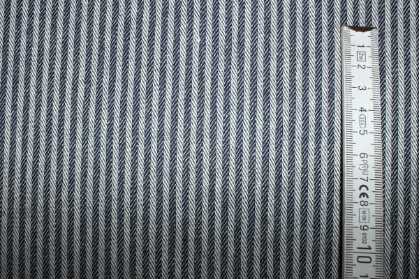 Dekostoff Dobby Stripes blau/natur (10 cm)