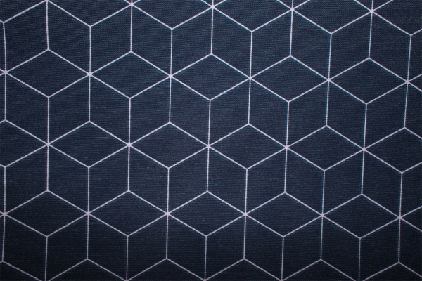 Dekostoff Würfel Leinen Look nachtblau (10 cm)