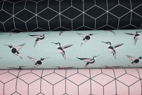 Dekostoff Würfel Leinen Look nachtblau (10 cm)