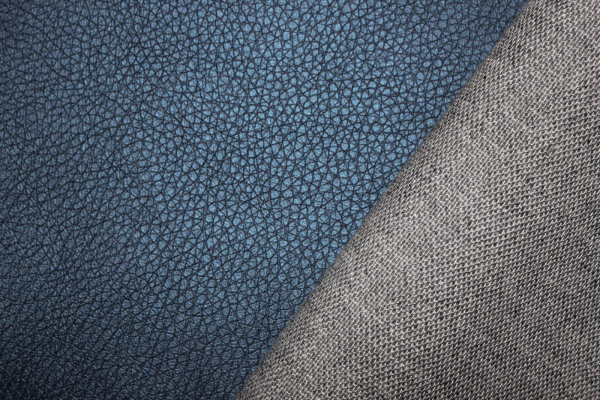 Metallic - Kunstleder dunkleres blau (10 cm)