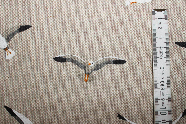 Dekostoff Möwen Leinen Look (10 cm)