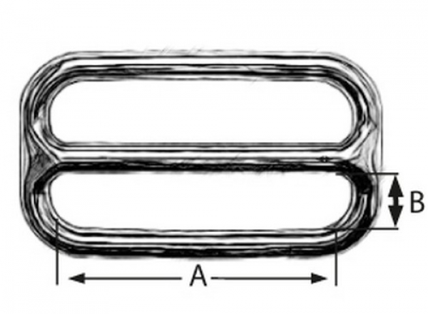 robuste Leiterschnalle 40 mm silberfarben (1 Stück)