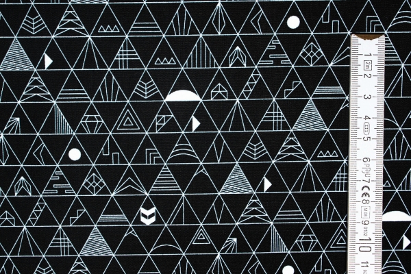 Designerbaumwolle Panache schwarz (10 cm)