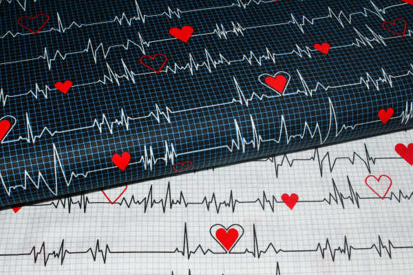 Designer-Baumwollstoff "Calling all Nurses" weiß (10 cm)