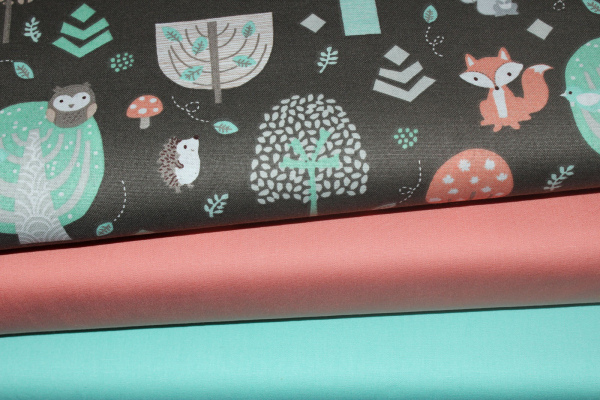 Designerbaumwolle Little Forest braun (10 cm)