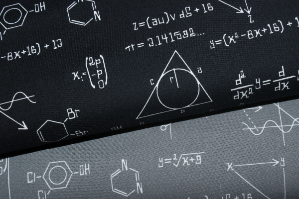 Designerbaumwollstoff Science Fair schwarz  (10 cm)