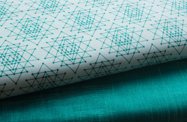 Designerbaumwolle Palm Canyon teal (10 cm)