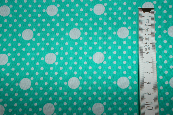 Designerbaumwolle Delightful Dot kräftiges mint (10 cm)