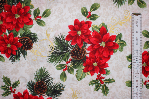 Baumwollstoff Deck the Halls (10 cm)