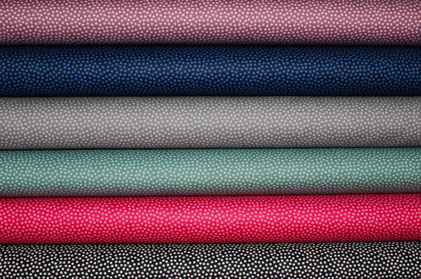 Baumwollstoff Dotty schwarz (10 cm)