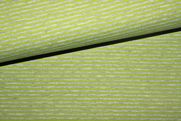 Jersey Ringel grün/grau meliert (10 cm)