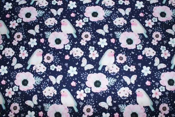 Jersey Rotkehlchen dunkelblau/rosa Rapport (74 cm)