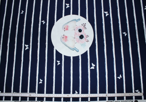 Jersey Rotkehlchen dunkelblau/rosa Rapport (74 cm)