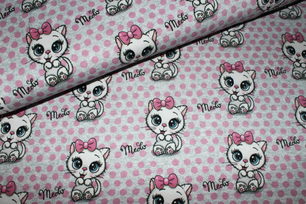 Jersey Kätzchen Meow grau meliert (10 cm)