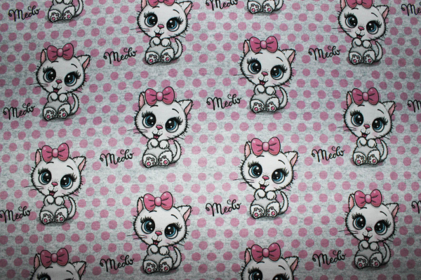 Jersey Kätzchen Meow grau meliert (10 cm)