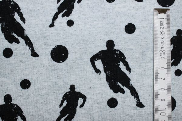 Jersey Fußballer hellgrau meliert (10 cm)