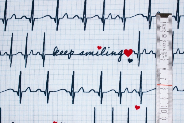 Jersey keep smiling weiß (10 cm)