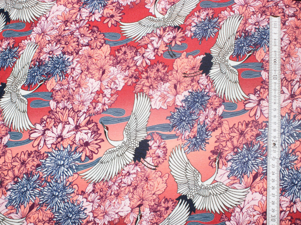 Viskose-Jersey Kraniche (10 cm)