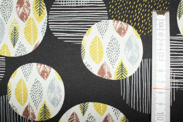 Sweat Blätter/ Kreise dunkelbraun (10 cm)