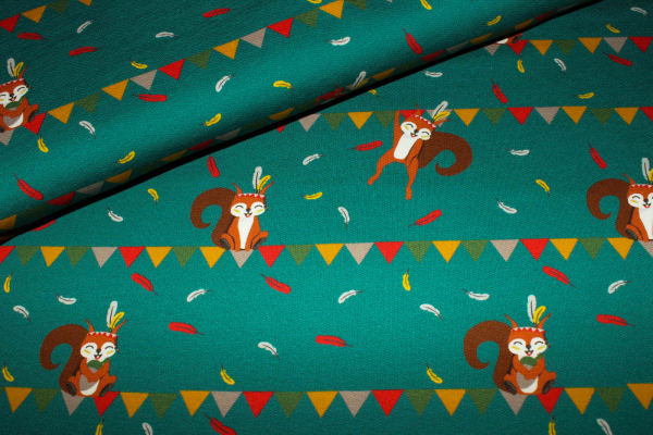 Sommersweat Squirrel  grün (10 cm)