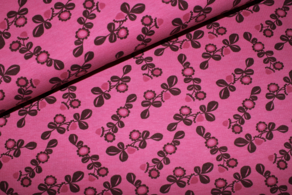 Stretch Jersey Blumenranken Kombistoff (10 cm)