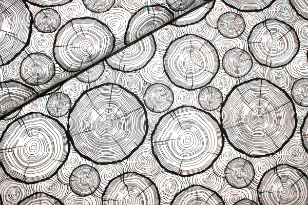 Designerbaumwollstoff Wood Grain (10 cm)