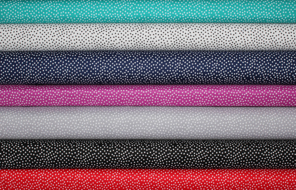 Designerbaumwolle Garden Pindot hellgrau/weiß (10 cm)