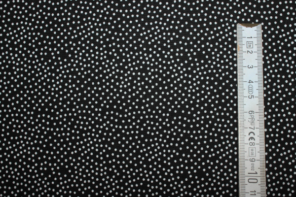 Designerbaumwolle Garden Pindot schwarz/weiß (10 cm)