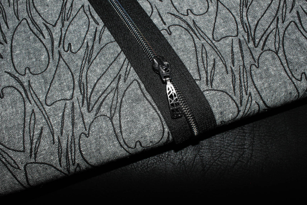 Leinen-/ Baumwollgemisch Driftless grey/black (10 cm)