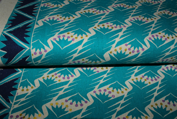 Baumwoll/Leinengemisch Kokka Fabric Caravan (10 cm)