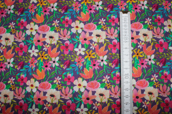 Designerbaumwolle Floral Mixture (10 cm)
