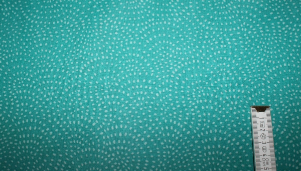 Designerbaumwollstoff Twist Teal  (10 cm)