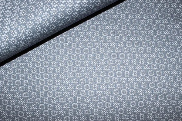 Baumwolle Blümchenmeer grau (10 cm)