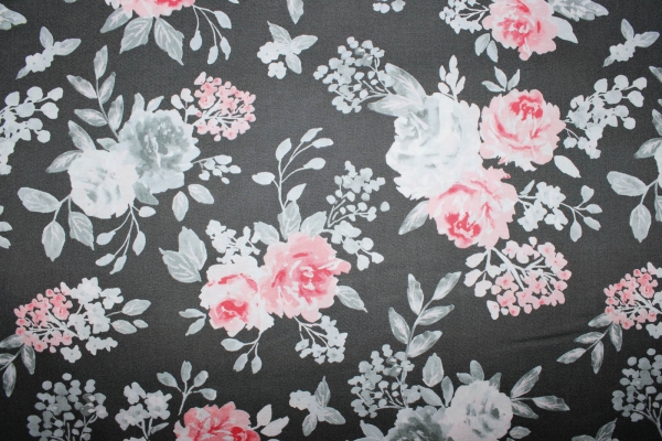 Designer-Baumwollstoff Colette grau (10 cm)