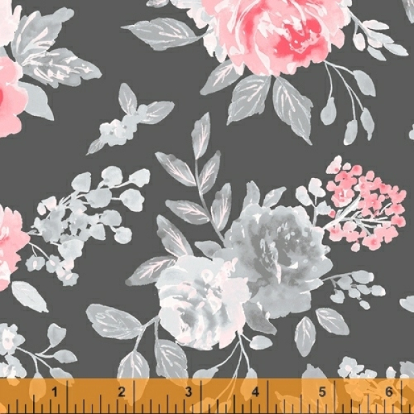 Designer-Baumwollstoff Colette grau (10 cm)