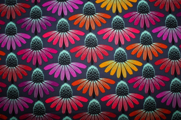 Designer-Baumwollstoff Echinacea Glow glow (10 cm)