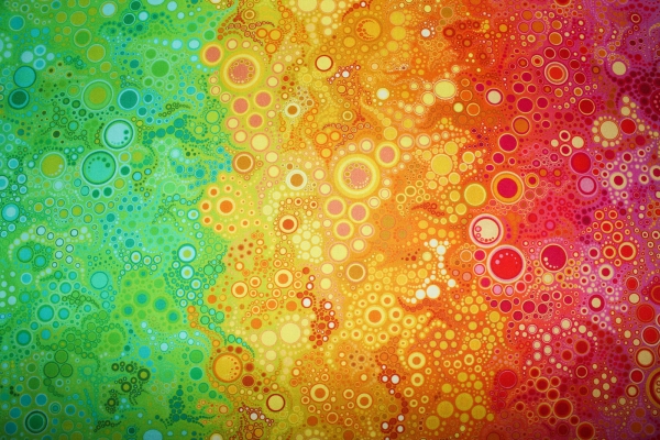 Designerbaumwollstoff Effervescence bunt  (10 cm)