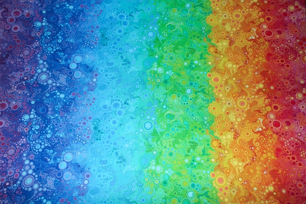 Designerbaumwollstoff Effervescence bunt  (10 cm)