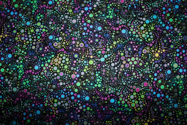 Designerbaumwollstoff Effervescence kühle Töne  (10 cm)