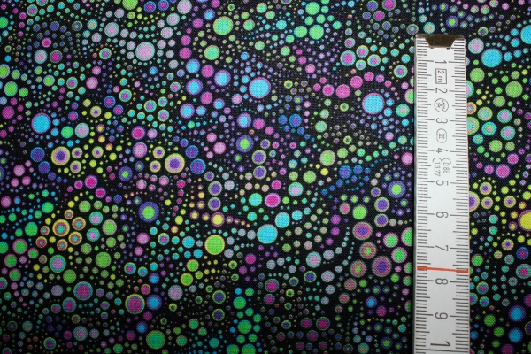 Designerbaumwollstoff Effervescence kühle Töne  (10 cm)