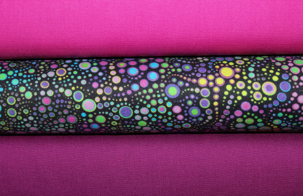 Designerbaumwollstoff Effervescence kühle Töne  (10 cm)