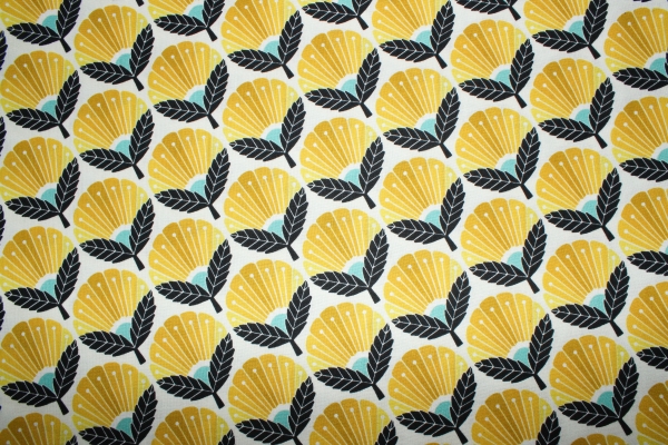 Designer- Baumwollstoff Blooming Daisy Sunrise (10 cm)