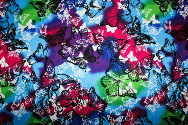 Designer- Baumwollstoff BUTTERFLY OMBRE WINGS (10 cm)