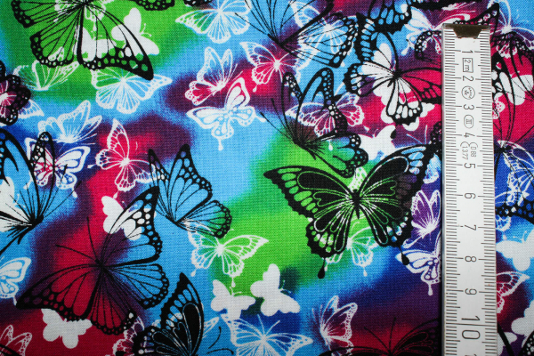 Designer- Baumwollstoff BUTTERFLY OMBRE WINGS (10 cm)
