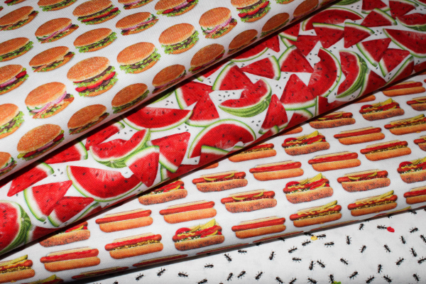 Designerbaumwolle Ameisen weiß (10 cm)