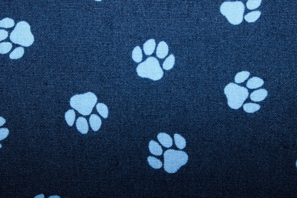 Baumwolle Pfötchen blau (10 cm)