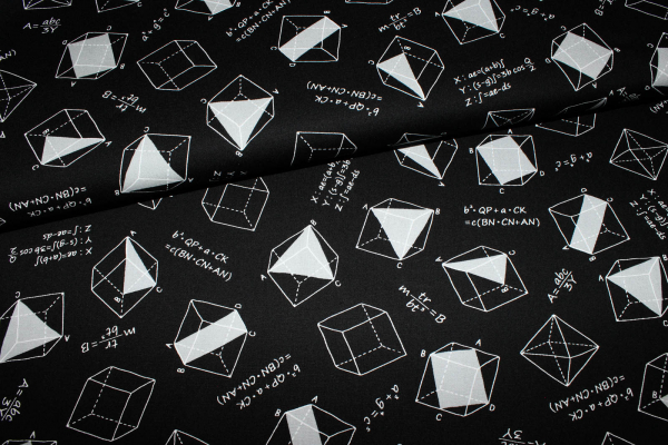 Designer- Baumwollstoff Musings schwarz (10 cm)